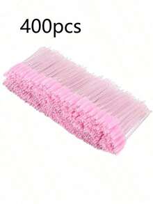 Brochas para pestañas, brochas para máscara (con contenedor), brochas desechables flexibles para cejas, brochas para extensiones de pestañas, brochas para cejas, brochas con aceite de ricino (no todos los SKU tienen botellas) (varios colores disponibles) - Rosa - Ver 10