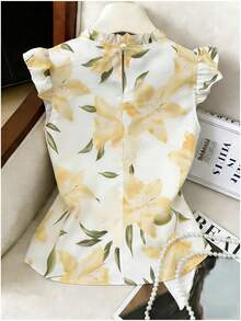 GlowEve 女士印花荷叶边休闲度假衬衫 - 彩色 - 查看 4