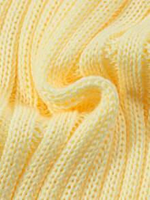 Resyla 女士百搭简约时尚浅黄色V领优雅女士通勤修身背心 - 淡黃色 - 查看 4