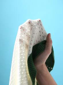 Manfinity CityGents 男士度假休闲撞色滚边镂空针织短袖上衣 - 白色 - 查看 8