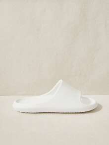 Cuccoo Ladies' New Summer Fashion Plastic Slippers EVA Integrated Injection Molding Process, Non-Slip Lines On The Sole, Waterproof And Quick-Drying, Home Bathroom, Easy To Clean And Not Stuffy For Light Home Wear, Soft-Soled Sandals - White - View 2