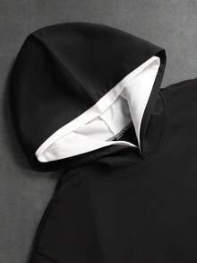 PAVTROS Conjunto casual de sudadera con capucha de manga larga y pantalones largos con cordón en la cintura para hombre - Negro - Ver 4