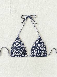 Swim Vcay Áo bikini hai dây buộc cổ họa tiết da báo dành cho nữ, thích hợp cho kỳ nghỉ biển năm 2026. - Nhiều màu - Xem 5