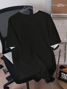 SCOOBY-DOO X SHEIN Men's Round Neck Cartoon Letter Print Casual Versatile Daily Wear Short Sleeve T-Shirt - White - View 2