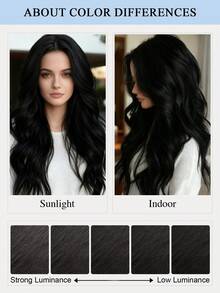 蝴蝶结发片，真人发丝，PU孔发片，12-24英寸，乌黑直发，隐形接发，PU孔发片，柔软丝滑，适合日常、派对、节日和婚礼佩戴。 - S1 - 查看 13