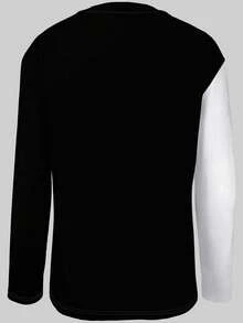 INAWLY 圆领长袖印花图案女式 T 恤 - 彩色 - 查看 2