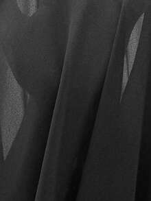 Elenzga 大码露背无袖优雅夏季收腰不对称连体裤 - 黑色 - 查看 5