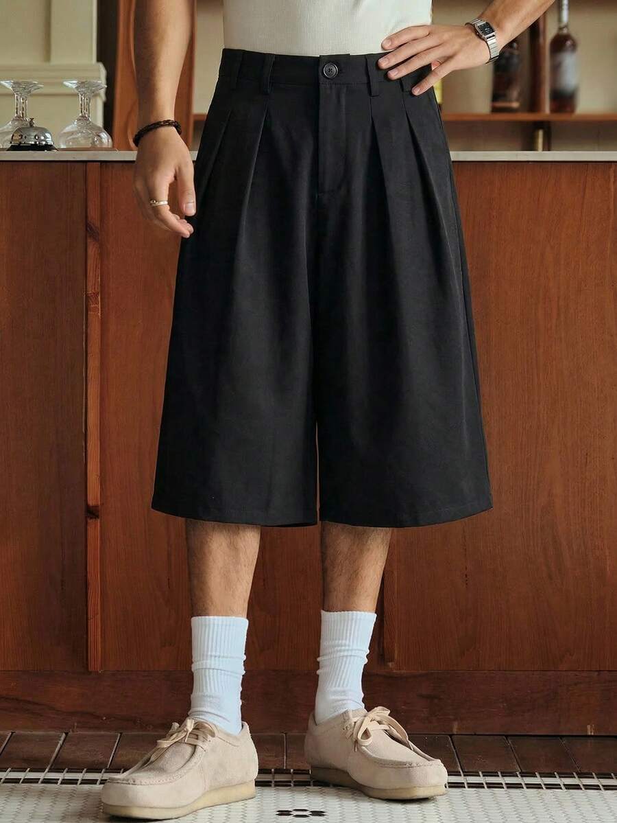 SWAVVY Pantalones holgados de moda para hombre, primavera/verano - Negro - Ver 1