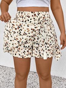 Enliva Quần short thường ngày in hoa cỡ lớn cho nữ, đa năng cho mùa xuân và mùa hè Quần short mùa hè - Nhiều màu - Xem 3