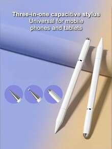 Teckwe 1支高精度电容式触摸屏笔，书写绘画流畅，兼容智能手机、平板电脑，适用于办公、学习、商务、日常使用，便携可重复使用，超灵敏小工具 - 查看 1