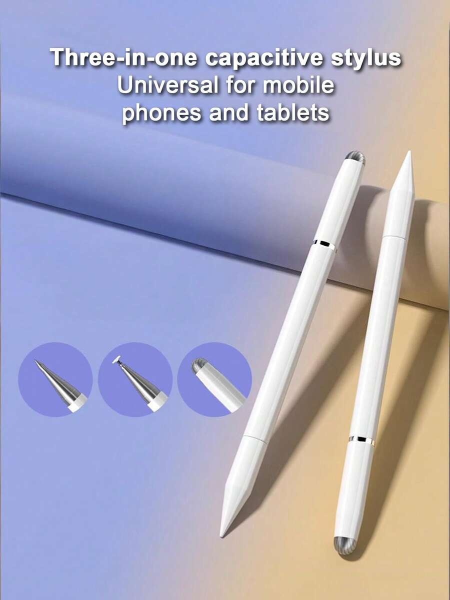 Teckwe 1支高精度电容式触摸屏笔，书写绘画流畅，兼容智能手机、平板电脑，适用于办公、学习、商务、日常使用，便携可重复使用，超灵敏小工具 - 查看 1
