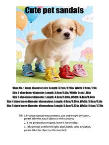 PETSIN 1 Kiểu giày cho chó cưng, giày chống trượt cho thú cưng, dép xăng đan mùa hè cho thú cưng, đồ dùng cho thú cưng - Nhiều màu - Xem 2