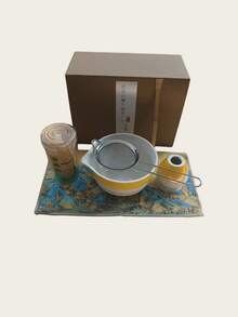 A Set Of Six Pieces Japanese Matcha Set, Including A Set Of Exquisite Matcha Bowls And A Matcha Mixer. This Is A Tool Set Suitable For The Tea Ceremony Of The Song Dynasty, And Can Be Used To Make Matcha Lattes. It Is An Ideal Gift For Matcha Enthusiasts. - Multicolor - View 9