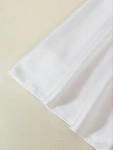 GlowEve Đầm đỏ hở lưng đính hạt và nơ trang trí dành cho nữ, không tay. - trắng - Xem 7