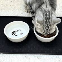 1个硅胶爪印宠物餐垫 - 黑色 - 查看 3