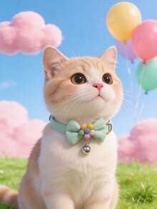 PETSIN 1 chiếc vòng cổ hoa nơ cho thú cưng, vòng cổ cho mèo, vòng cổ cho chó, điều chỉnh được chu vi cổ, phụ kiện thú cưng, quà tặng ngày lễ, đồ dùng cho thú cưng - Nhiều màu - Xem 13