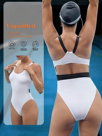 Swim Nautrix 2026SS New Women's Swimwear Arrival For Holiday, Date, Western, Cruise, Beach, Island, Road Trip, All Seasons, Music Festival, Boho Vacation,Bohemian Vacation, Chill Autumn Boho Y2K Pleated Shorts, Elegant Vintage Casual 1pc Women's Sporty UV Protection Swimsuit, Casual Beach Vacation