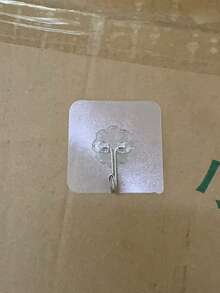 Bộ 30/10 móc dán không dấu vết, chịu lực tốt, dùng để treo kệ lên tường, trong suốt, chống thấm nước, chống gỉ, thích hợp cho nhà bếp, phòng tắm, phòng khách mà không làm hư hại tường. - trong suốt - Xem 11