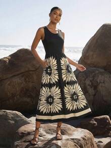 Amorya Đầm nữ thanh lịch kiểu dáng nghỉ dưỡng, in họa tiết Âm Dương, phối màu, hở lưng, cổ chữ U, thắt eo, in hoa, đầm đi nghỉ mát, đầm nữ cỡ XS, đầm hoa cho nữ, đầm hoa mùa hè cho nữ, đầm Zanzea cho nữ, quà tặng cho mẹ, đầm chữ A, trang phục dự tiệc, đầm đi biển, đầm hè, đầm thanh lịch, đầm đi nghỉ mát cho nữ, đầm phong cách Boho, đầm hoa mùa hè kiểu Tây Ban Nha, đầm thường ngày cho nữ, đầm chống nắng cho nữ, đầm dài sang trọng cho nữ, trang phục đi nghỉ mát, đầm dự tiệc, đầm thời trang nữ, đầm mới nhất, đầm nữ trang phục trang trọng, đầm đi nghỉ mát cho nữ, đầm nữ mới về, đầm Zanea cho nữ. - Nhiều màu - Xem 7