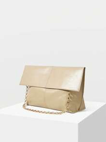 MOTF LADIES' CLUTCH BAG, EXQUISITE CHAIN, LARGE-CAPACITY SIMPLE COMMUTER BAG - Khaki - View 2