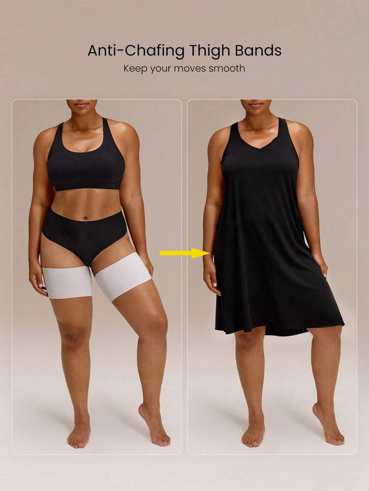 Plus Size Stay Smooth Lightweight Breathable Mesh Anti-Slip Anti-Chafing Thigh Bands Leg Protector Daily Casual Wear