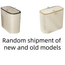 1 szt. Smukły kosz na śmieci z pokrywką, idealny do łazienki i wąskich przestrzeni, lekki, luksusowy kosz na śmieci z nacięciem, kuchnia, łazienka, dom, artykuły gospodarstwa domowego - Wielokolorowe - Zobacz 17