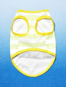 Áo vest cho chó/mèo cưng in hình chú ếch dễ thương sọc vàng, 1 chiếc. - màu xanh lá - Xem 7