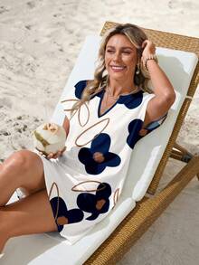 Sylviya Đầm ngắn cổ chữ V tối giản, phong cách thường ngày dành cho nữ, thích hợp cho mùa xuân/hè. - Nhiều màu - Xem 8