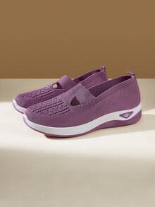 CUCCOO EASI Zapatos morados transpirables nuevos de primavera y verano, calzado exterior con suela blanda y antideslizante, zapatos casuales cómodos para ir y venir, ligeros y con amortiguación - Morado - Ver 2