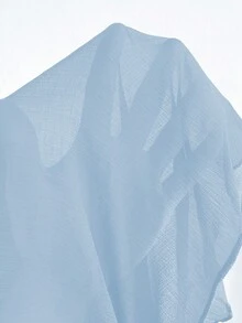 Ceyna Plus Size Women Solid Color Ruffle Trim Summer Casual Camisole Tank Top - Blue - View 7