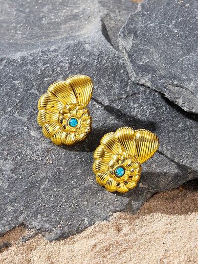 Opalesca Women's Fashion Seashell Stud Earrings, Suitable For Daily Wear,Outfits,Old Money,Beaded,Wedding/Bridal Accessories,Fairycore/Fairy,Pearl,Fall/Autumn/Winter,For Mom/Women/Girl/Mother,Elegant,Premium