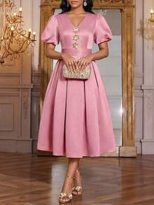 SHEIN Lady Holiday Dresses For Women Vacation Dress - Baby Pink - View 1