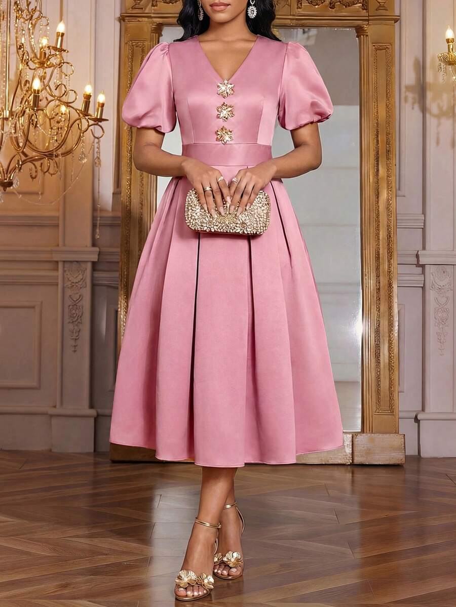 SHEIN Lady Holiday Dresses For Women Vacation Dress - Baby Pink - View 1