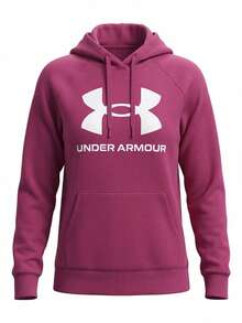 Under Armour Rival Women's Shimmer Hoodie Pink - Fuchsia Dusk /  / Iridescent - View 1