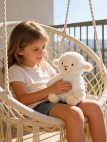 POKOJA LAND 仿真白色小棉絮毛绒玩具云朵触感安抚娃娃儿童节礼物生日陪伴 - 白色綿羊 - 查看 4