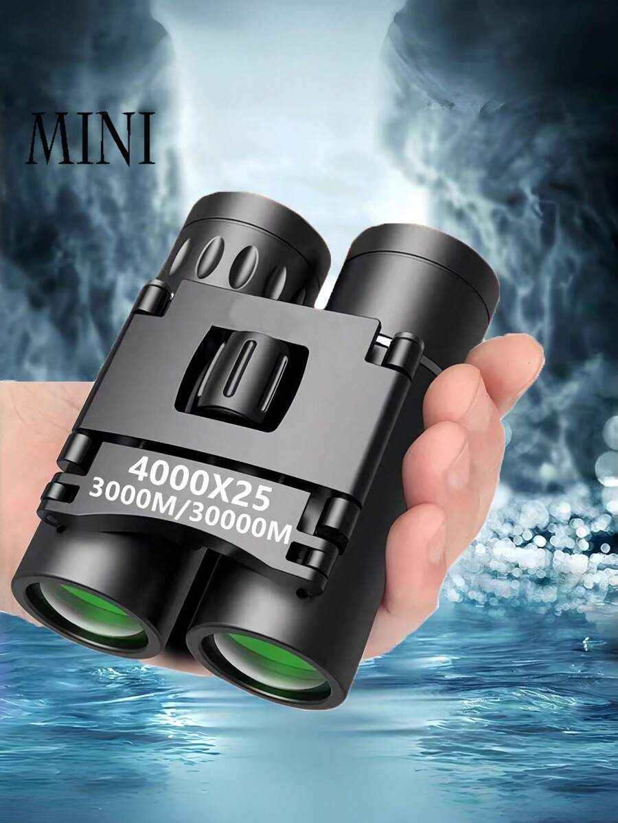 1支4000x25高倍专业双筒望远镜，成人适用 - 大口径，超清晰，适用于夜视、户外狩猎、露营、观鸟，是音乐会和野生动物观察的理想礼物