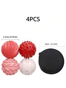 4/8PCS Magnetic Silicone Ball Set Textured Fidget Toys Assorted Colors Black Green Pink Purple Stress Relief For Office Classroom Company All Year Use - New model - View 14