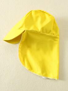SHEIN Bubblio Bộ đồ bơi chống nắng họa tiết sọc chanh dễ thương cho bé trai/bé gái, tay dài, chống nắng, thích hợp cho mùa xuân/hè/thu/đông khi bơi, lướt sóng, đi biển, suối nước nóng - Màu vàng - Xem 4