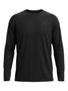Under Armour Left Chest Men's Long Sleeve Shirt Black - Black /  / Pitch Gray - View 1