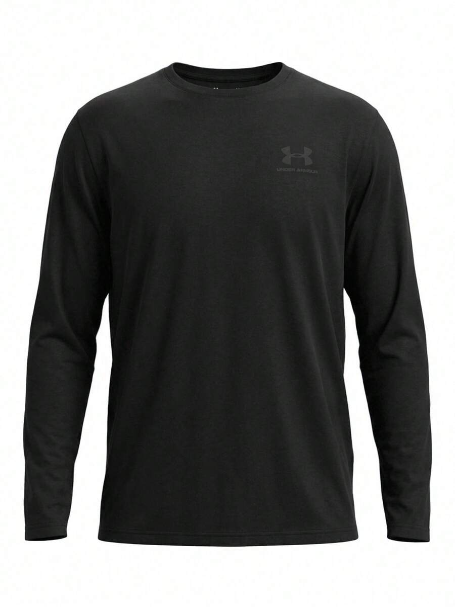 Under Armour Left Chest Men's Long Sleeve Shirt Black - Black /  / Pitch Gray - View 1