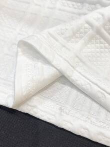 EGENSIO Men's Striped Short Sleeve Casual Textured Jacquard Ribbed Polo Shirt Men Golf Shirt - White - View 7