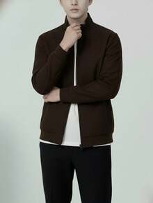 Chaqueta Doble Vista para Hombre Gamuzza y Bomber - Marrón Chocolate - Ver 3