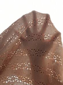 Breezaya 2026春夏新款欧美风性感修身腰部休闲度假日常户外女士浪漫海滩派对晚宴海边针织米色女式毛衣连衣裙，镂空慵懒舒适 - 藕粉色 - 查看 5