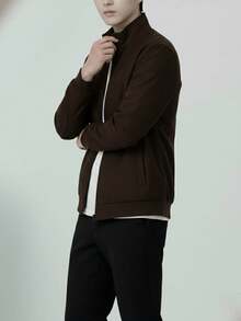Chaqueta Doble Vista para Hombre Gamuzza y Bomber - Marrón Chocolate - Ver 4