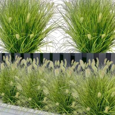 12/6/3 Bundles Of Realistic Artificial Onion Grass Dog Tail Flowers, Plastic Simulated Ground Plants - Ideal For Outdoor Garden, Indoor Decor, Window Frames | Versatile For Spring, Summer, Fall, Winter | Perfect For Anniversaries, Easter, Mother'S Day, Weddings | Gift Item, Garden Plant Decor|Natural Look Flowers|Artificial Flower Arrangement, Artificial Flowers