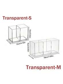Clear Multi-Purpose Storage Tray - Organizer For Makeup Brushes, Cutlery & Desk Accessories, Kitchen Counter & Party Use - Multicolor - View 8