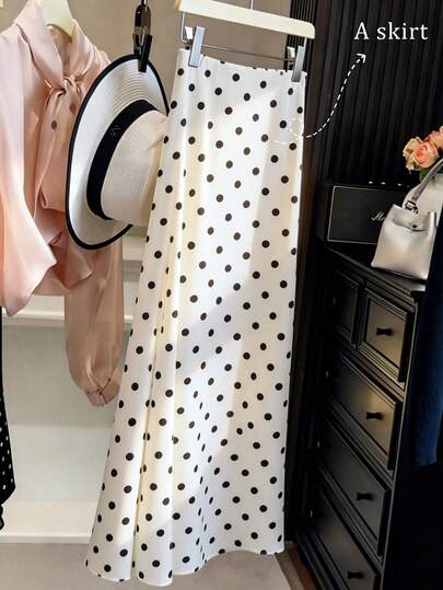 GlowEve CURVE Chân váy chấm bi cỡ lớn dành cho nữ, trang phục mùa hè thanh lịch, trang phục đi nghỉ mát, trang phục mùa xuân, váy đi biển, váy dự tiệc và cưới.