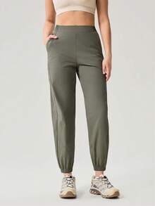 OutZeal 女士运动裤 慢跑裤 日常休闲速干抗皱运动裤 - 軍綠色 - 查看 6