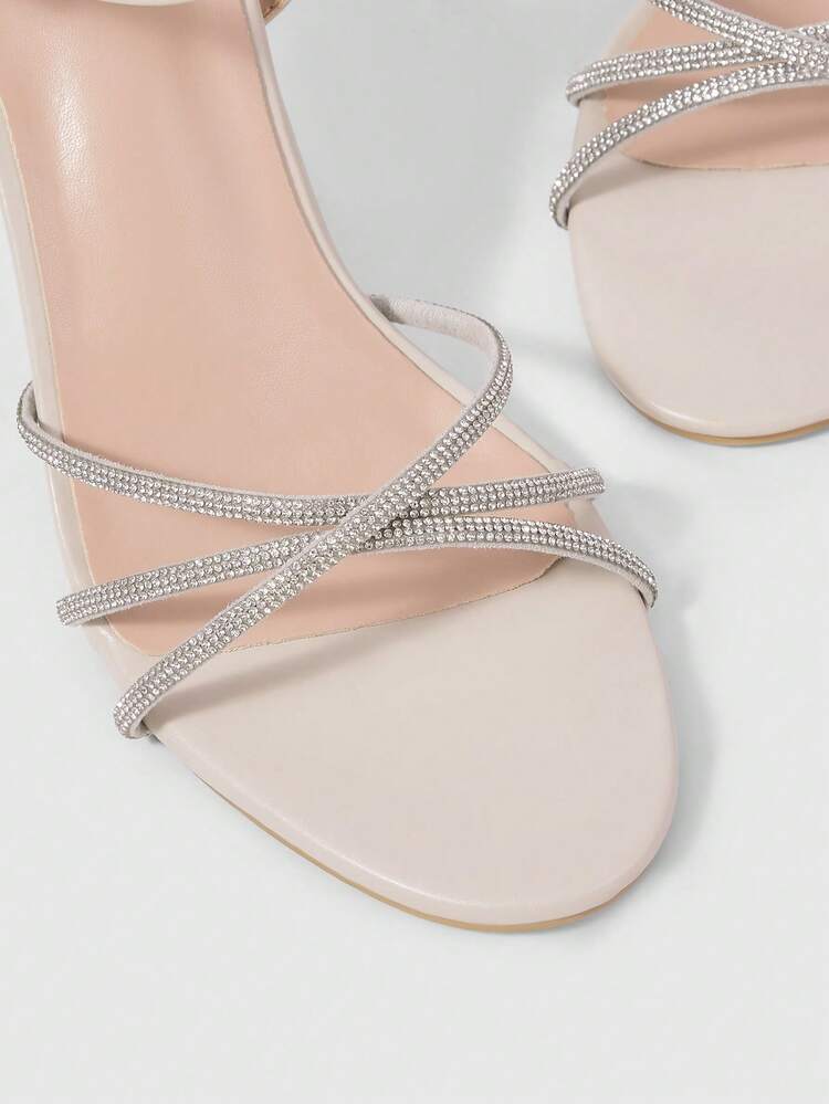 CUCCOO CHICEST Women's Pointed Toe Buckle Design Fashion Daily Wear High Heel Sandals Summer Shoes Wedding Shoes Bride Shoes