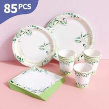 Ocean Shells Disposable Plates, Napkins And Cups Set, Serves 20 Guests. This Disposable Party Supplies Set (Including Plates, Napkins And Cups) Is Perfect For Birthday Parties, Weddings And Family Picnics. - View 1